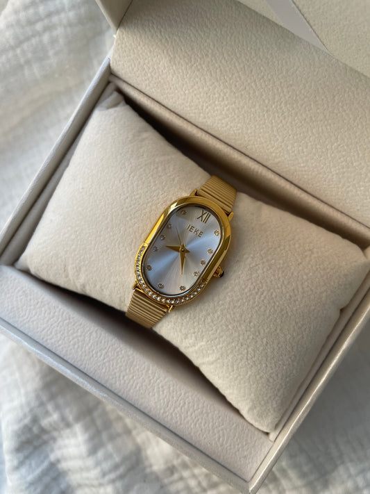 MONTRE RYM OVALE BLANC