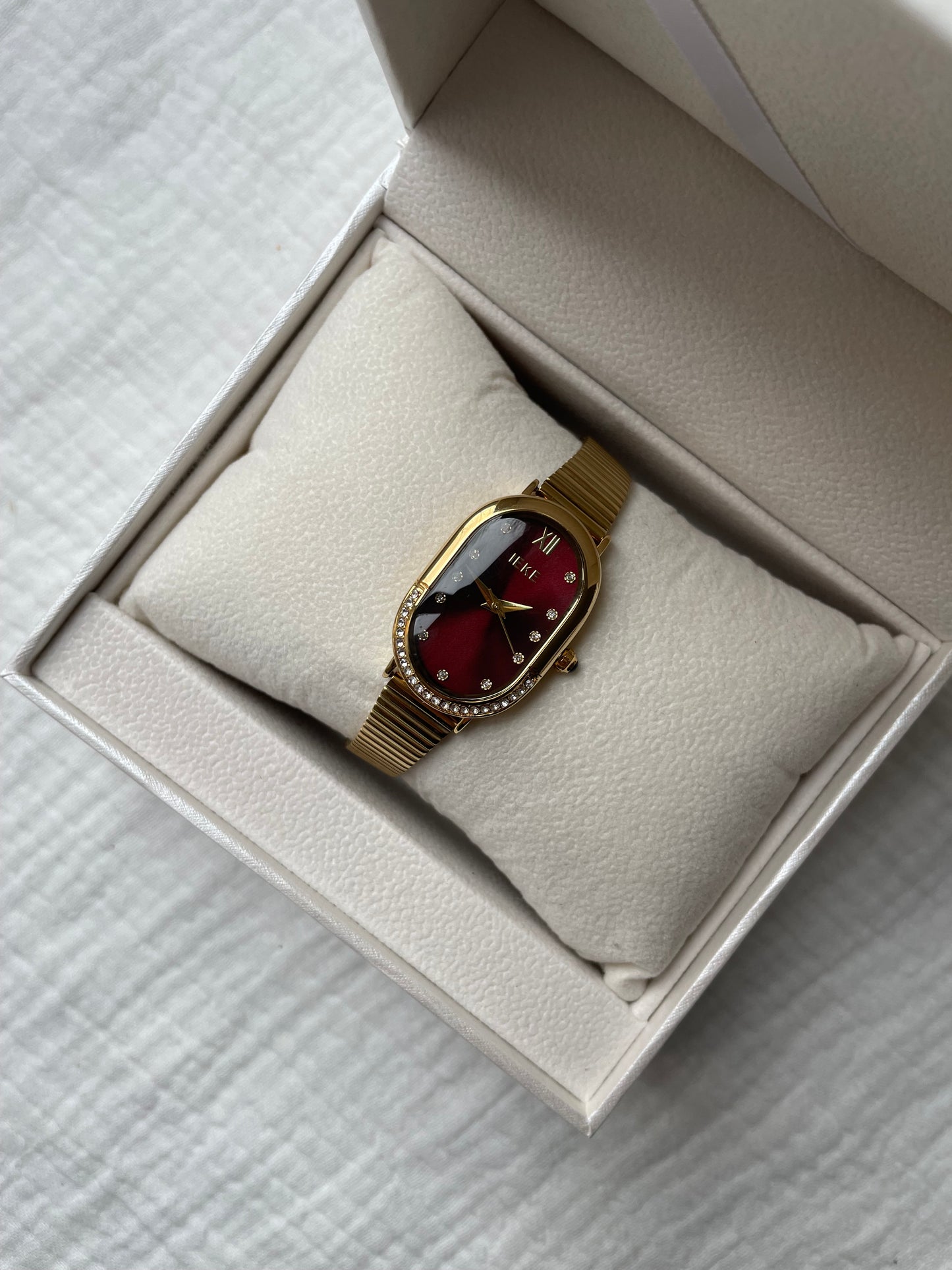 MONTRE RYM OVALE BURGUNDY