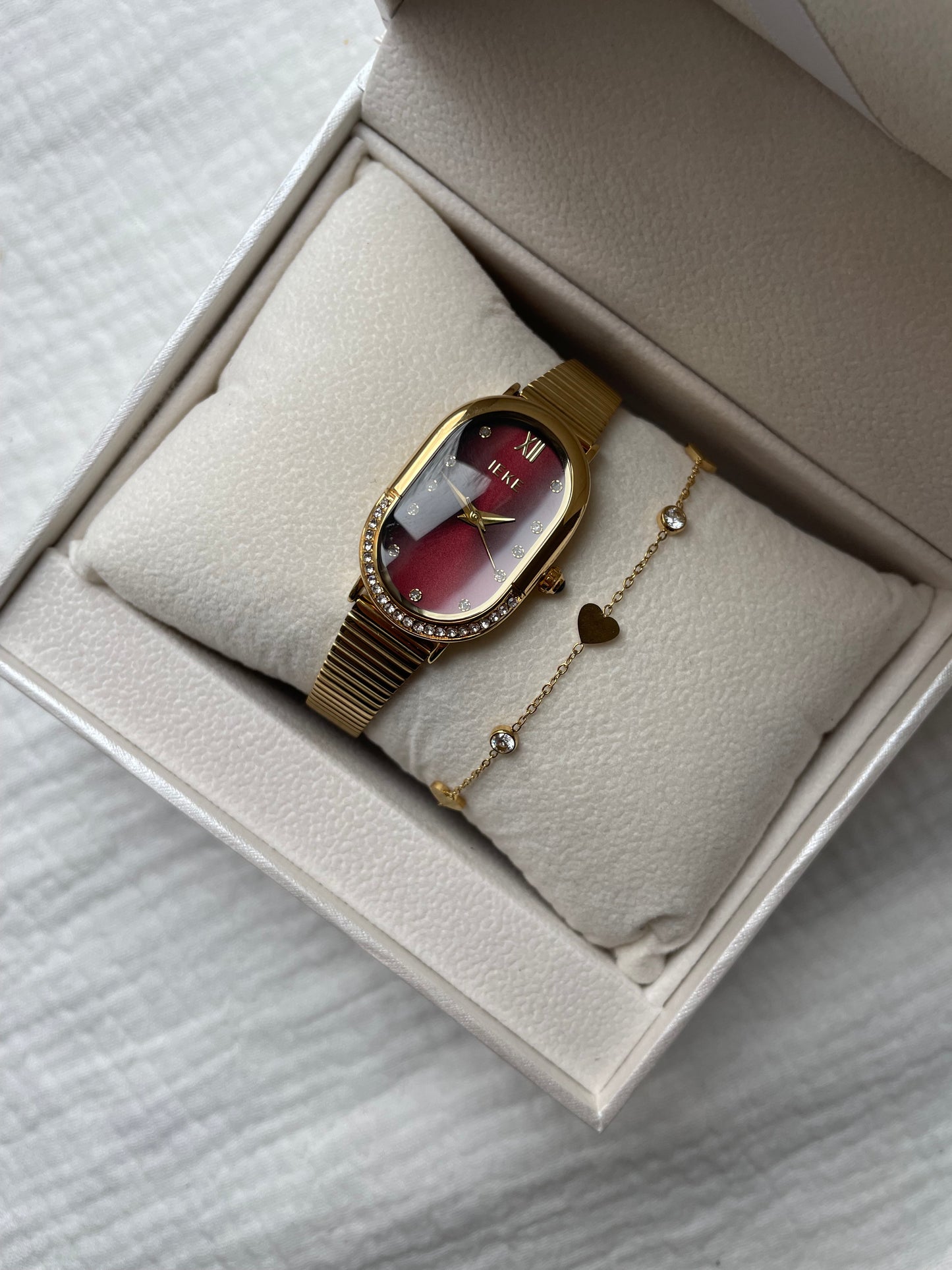 MONTRE RYM OVALE BURGUNDY