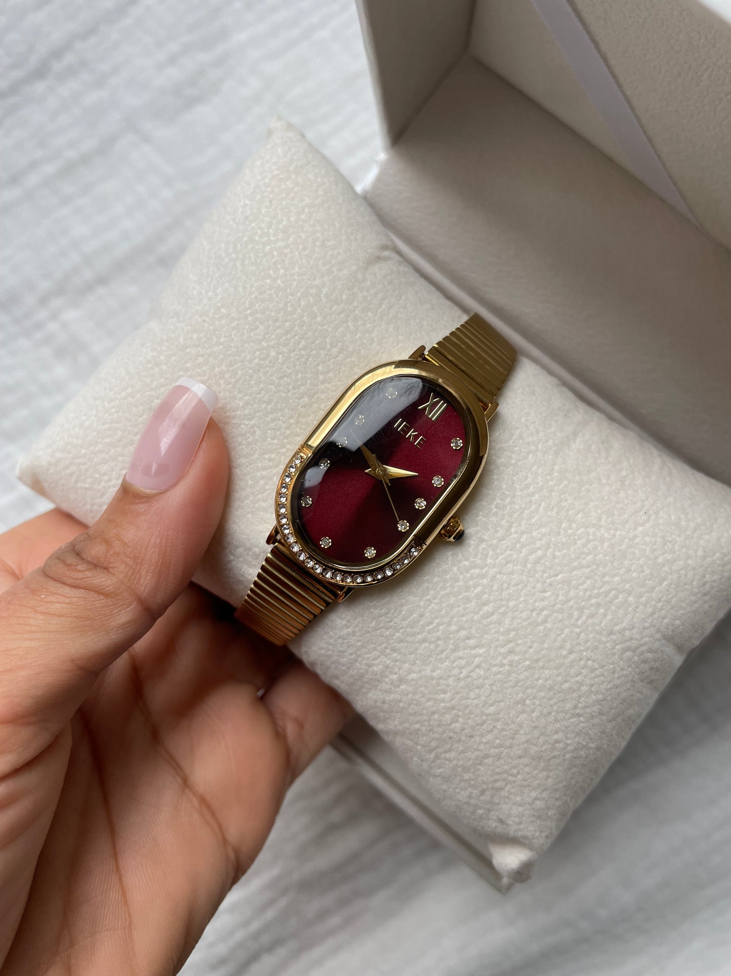 MONTRE RYM OVALE BURGUNDY